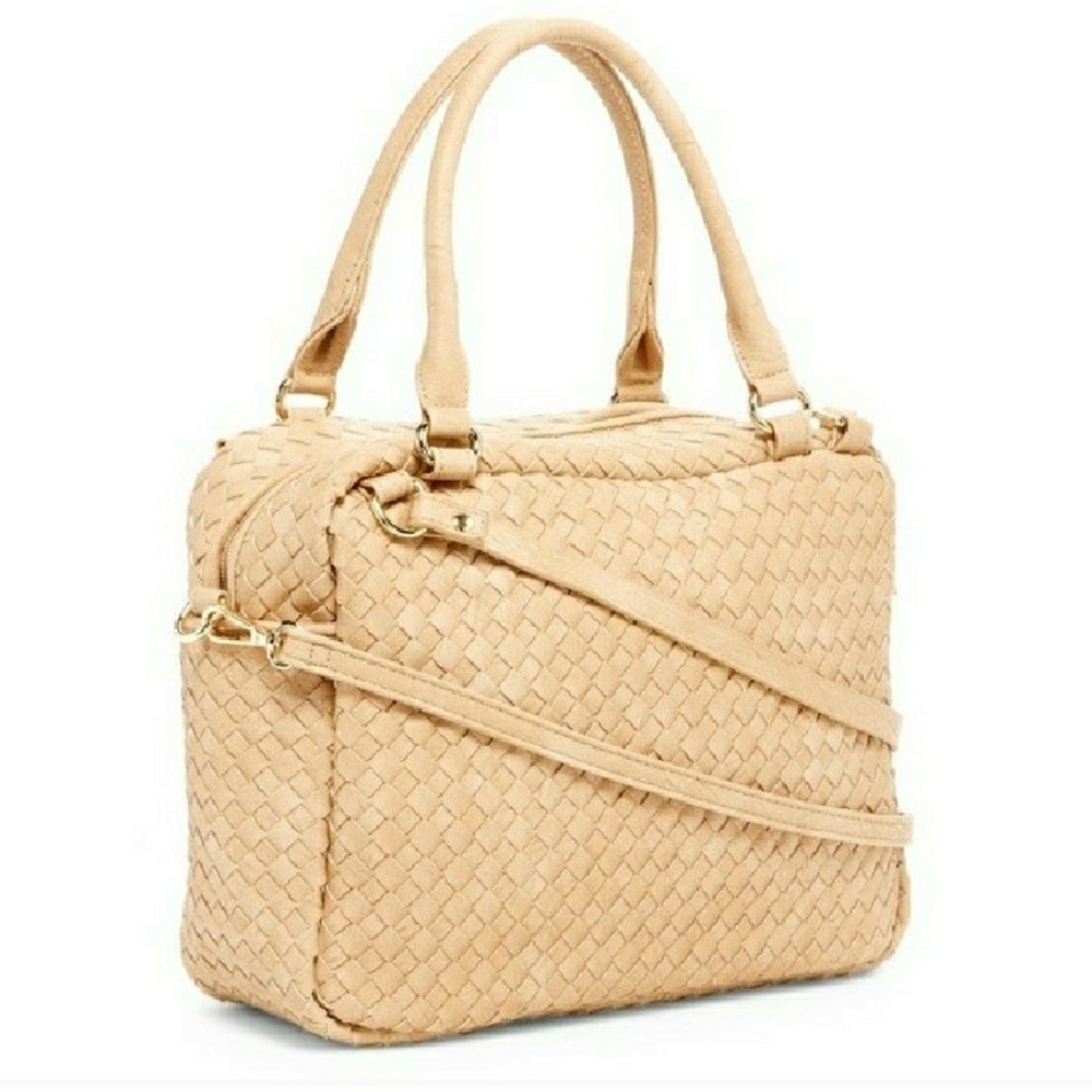 🎀Only 1 Left❗ Pink Haley Rorie Woven Satchel - Picture 2 of 3